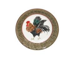 Faïencerie de Niderviller ~ Assiette Calotte Ronde Cour Normande Bronze faïence - Lot de 4
