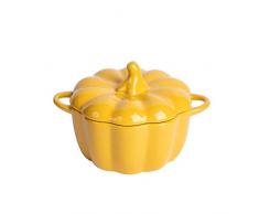 JIAJU Citrouille légumes de Collection en céramique Bol à Soupe avec Couvercle Lidded Stoneware Récolte de Citrouille Bol Soupe avec poignées Soupière Porcelaine Fine Citrouille Boîte