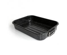 Beka 14721364 Kitchen Roc Plat à four en acier émaillé noir moucheté 36 cm