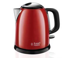 Russell Hobbs 24992-70 Bouilloire Compacte 1L Colours Plus, Ebullition Rapide, Filtre Anti-Calcaire Amovible Lavable - Rouge