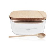 Sucrier Wood 12,5 cm, transparent, verre, (GERMAN Cristal powered by CRISTALICA)