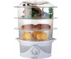 Adler AD 633 Cuiseur vapeur, 800 W, 9 liters, Blanc