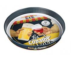 Natives 411230 Plateau Rond, Métal, Multicolore, 34 x 5 x 2 cm