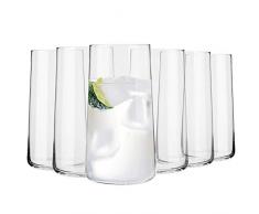 Krosno Verre à Eau Jus Highball | Lot de 6 | 540 ML | Collection Avant-Garde | Parfait la Maison, Les Restaurants Les Fêtes | Lave-Vaisselle et Micro-Ondes