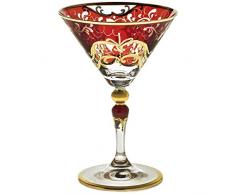Verre à Martini, Verre à Margarita, Verre à eau, Collection "GOLDEN GRAPE" 130ml, fait à main, verre de haute qualité, style moderne - uniques (GERMAN CRYSTAL powered by CRISTALICA)