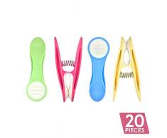 Pinces à Linge Soft Grip de Smiths® (Paquet de 20 - Pastels) | Pinces à Linge, Broches à Linge | Aucune Trace de Pince abimée | Prise Solide et sûre | Facile à Ouvrir | Garantie 3 Ans