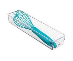 iDesign range couvert, long rangement tiroir en plastique, casier rangement plastique compartimentÃ© pour les tiroirs, transparent