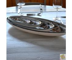 Plat ovale Marocain noir - L 40 cm