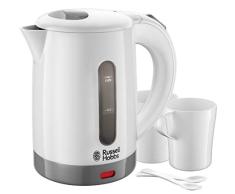 Russell Hobbs 23840-70 Bouilloire de Voyage 0,85L Travel 1000W, 2 Tasses et Cuillères Incluses