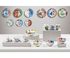 Assiette de fruits en porcelaine ø cm.20 H.1,6 hybrid-valdrada