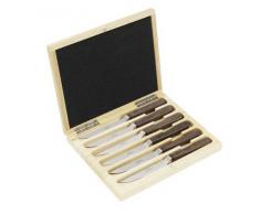Villeroy & Boch Texas Couteaux Ã steak/pizza, 6 piÃ¨ces, Acier inoxydable/Noyer