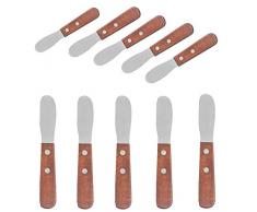 Lot de 10 couteaux à beurre en acier inoxydable pour beurre, crème, fromage, sandwiches, gâteaux, pains