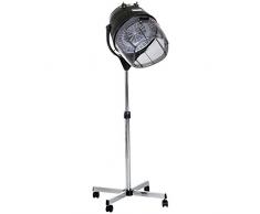 Sèche-cheveux professionnel sur pied casque séchoir pro. 1180 W grand confort hauteur réglable minuterie 60 min. 65L x 65l x 115-165H cm noir