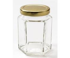 Nutleys Lot de 190 ML Pot à Confiture en Verre à tête hexagonale (Lot de 60)