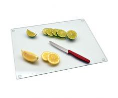 Planche à découper en verre - pour la cuisine - transparent - 400 x 300 mm