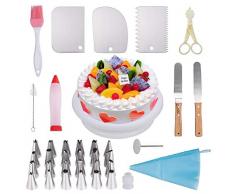 XIANGBAN 35 pcs Plateau Tournant Gateau - Douille Patisserie kit Professionnel Inclure Seringue Patisserie, Spatule, Douille Florale, Brosse de Nettoyage etc