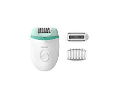 PHILIPS BRE245/00/WH/GN Épilateur Satinelle BRE245/00 Essential, 2 vitesses, plastique, vert, blanc