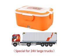 chivalrylist Lunch Box Chauffante Électrique 12V/24V Gamelle Chauffante Acier Inoxydable 1.5L Portable Heating Meal Container Bento Heater