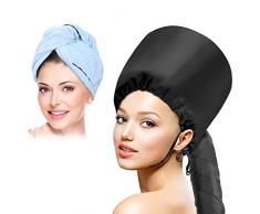 Casque Sèche Cheveux, Casque Sèche, Sèche de Capot pour le Style de Séchage Curling Conditionnant en Profondeur avec Serviette Bleue