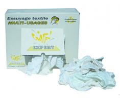 Chiffons coton blanc mi-fin à épais 10kg Global Hygiéne