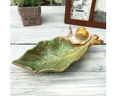 Amgend Coffret À Bonbons En Céramique De Véranda Pastorale Américain Fait Main Boîte De Savon Plat Chandelier Clé Plat Décoration Cendrier Cadeau, Escargot