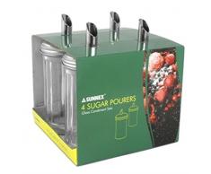 Sunnex Sucrier en verre verseurs Lot de 4