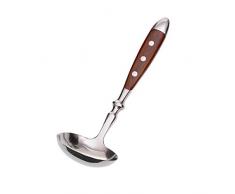 Gräwe Nürnberg Cuillère à sauce en acier forgé avec manche marron