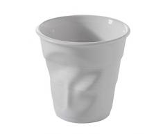 Revol RV617868 Tasse Cappuccino Froissé, Porcelaine, Blanc, 8,5 x 8,5 x 8,5 cm