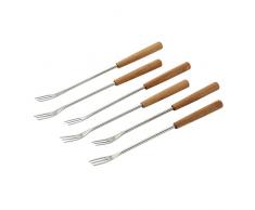 KUHN RIKON 32205 Fourchettes Fondue au Fromage Bois de Bambou 6 pièces