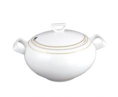 Soupière 2.7 l avec Couvercle Passement dor en Porcelaine