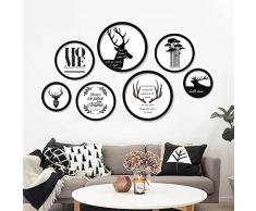 DIYthinker Sucrier Obst Namen Foods Art Peinture Photo Cadre Rond en Bois Décoration Murale