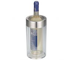 axentia Refroidisseur de Bouteille Transparent pour Boissons à Double paroi pour Le vin ou Le vin Champagne ou Boissons Douces