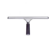 raclette vitre en acier inoxydable avec caoutchouc, taille au choix : 25 cm, 35 cm, 45 cm et 55 cm (35 cm)