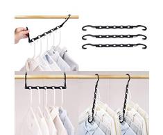House Day Lot de 10 cintres Magiques pour Armoire, Armoire, vêtements et oragnizer 15 cm Noir