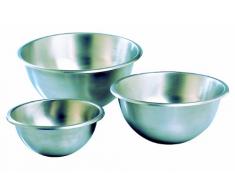 Bassine professionnelle demi-ronde/Ou cul de poule. Acier inoxydable - Contenance 2 L