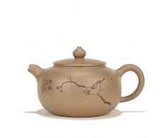 STZSHION Tradition Chinoise Théière en Terre Cuite Sculpture Théière Céramique Pot De Sable Haute Capacité, 300cc (Size : 300cc)