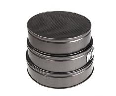 Gabkey Lot DE 3 MOULES À GÂTEAU Anti-ADHÉRENT/Plateau pour Baking. À CHARNIÈRE