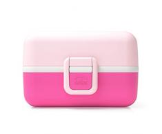 monbento - MB Tresor Rose Litchi Lunch Box Enfant - Boite bento Repas ou goûter 3 Compartiments - sans BPA - Durable et sûre