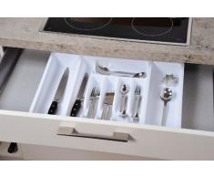 KESPER 30086 Tiroir à couverts en plastique Blanc 29 à 50 x 38 x 6,5 cm