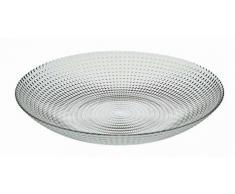 LOT DE 4 ASSIETTES CREUS 22CM EN VERRE TRANSPAREN GENERATION