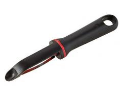 Tefal K2071014 Ingenio Eplucheur à lame courbée ustensile de cuisine résistant noir et rouge sans bisphénol A avec insert silicone