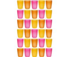 Service de Table Caping, 32PCS Vaisselle et Arts de la Table Plastique 4 Personnes, Caping Car