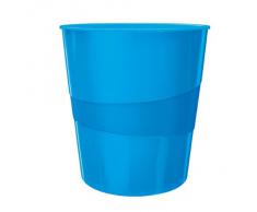 Leitz Wow 52781036 Corbeille à Papier - Bleu Métallisé