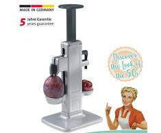 Westmark 4020RT60 Dénoyauteur à Cerises et à Prunes Retro-Steinex-Combi en Aluminium/ABS/INOX, Argent/Noir, 23 x 10,6 x 8,3 cm