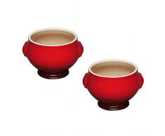 Le Creuset, Set de 2 Bols à Soupe, 600 ml, Céramique, Cerise