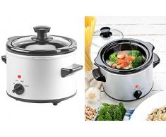 Mijoteuse électrique 100 W avec cuve en céramique et couvercle en verre, 1,4 L [Rosenstein & Söhne]