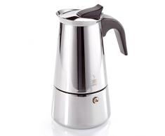 GEFU GE16160 Emilio Cafetière Italienne avec 6 Tasses Acier Inoxydable Inox 12 x 10,7 x 20,8 cm
