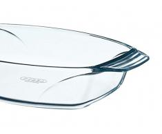 Pyrex 8010666 Optimum Plat à four ovale en verre ultra résistant Prise en main facile 40x28 cm
