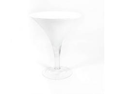 INNA-Glas Verre à Cocktail XL Sacha, Blanc, 30cm, Ø 25cm - Bougeoir en Verre - Verre à Martini XXL