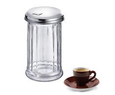 Westmark 65202260 Sucrier verseur New York, Verre, Argent, 13,3 cm